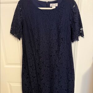 Jessica H navy blue lace dress, Size 14